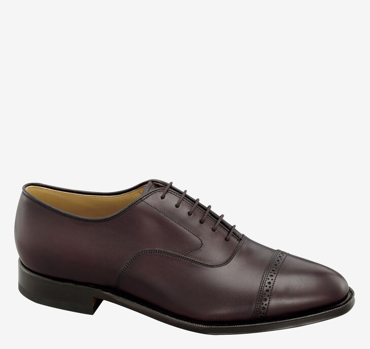 Johnston & Murphy Aldrich II Cap Toe European Snörskor Herr - Vinröda Finskor [PG7045986]